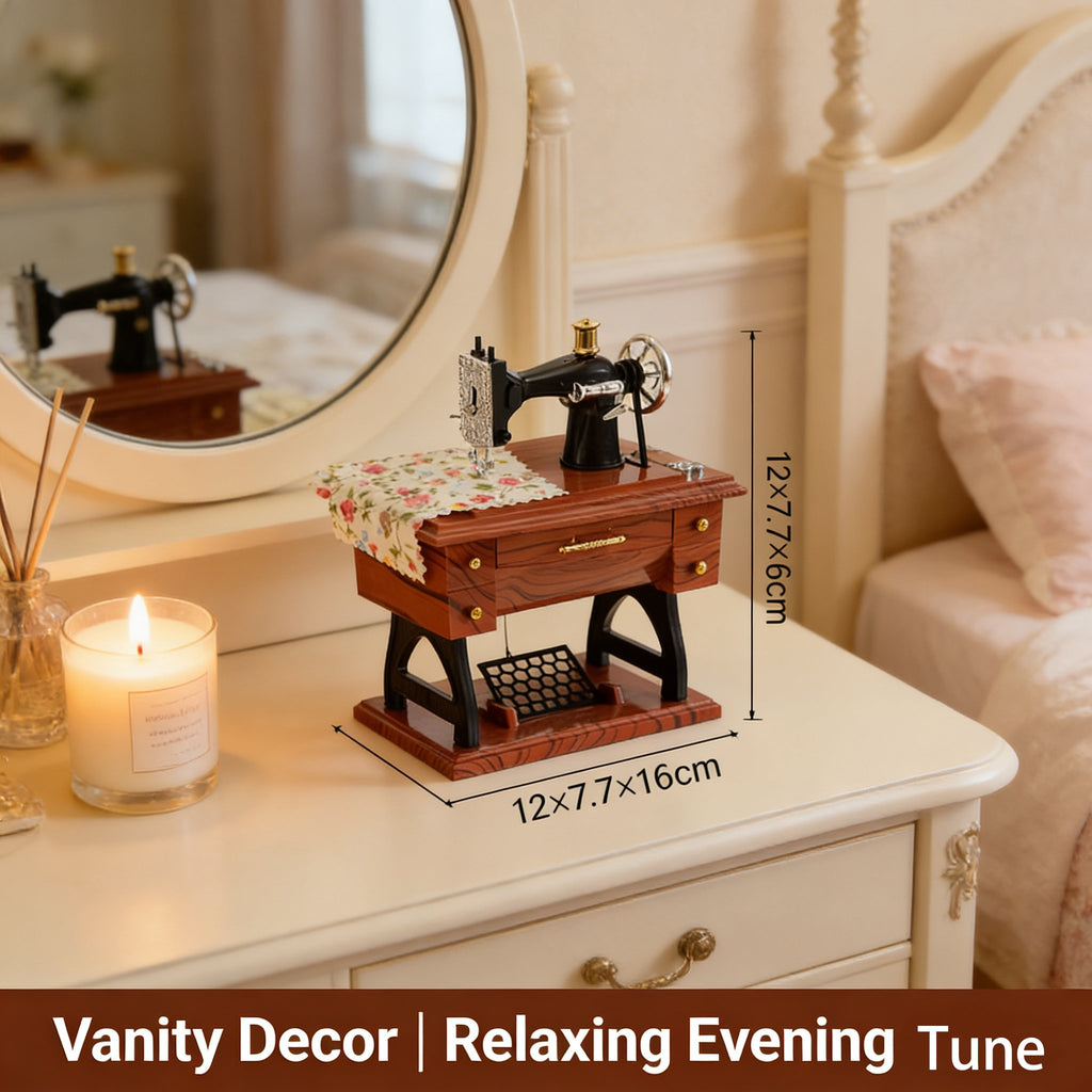 Mini Sewing Machine Clockwork Music Box🧵✨