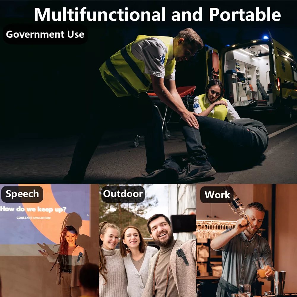🌟Multifunctional Portable 1080P Mini Body Camera