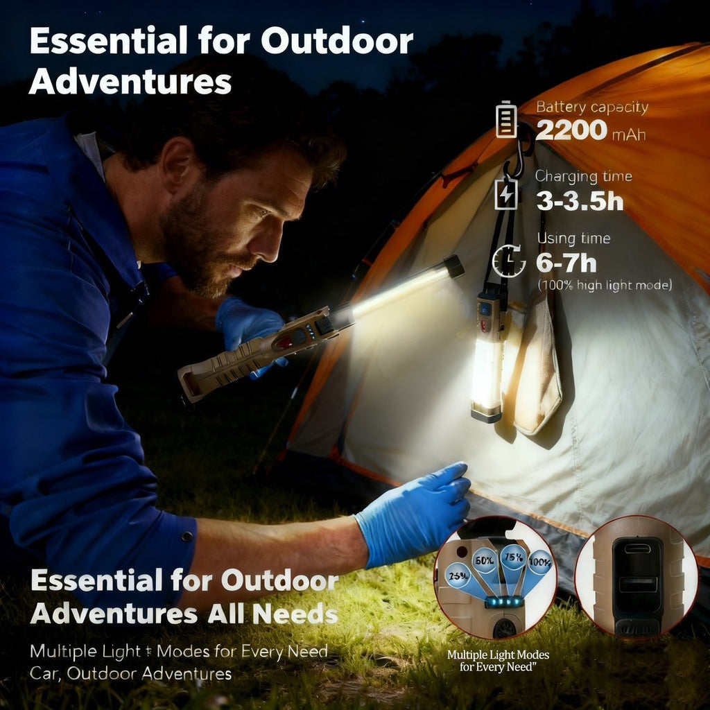 🔦✨USB Rechargeable Mini Flashlight – Magnetic, Multiple Lighting Modes, Perfect for Outdoor & Emergency Use