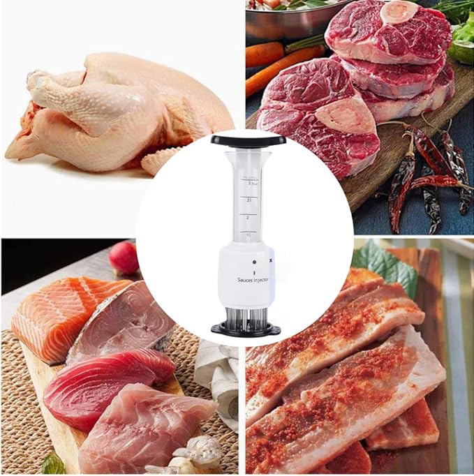🍖 2-in-1 Meat Tenderizer & Marinade Injector