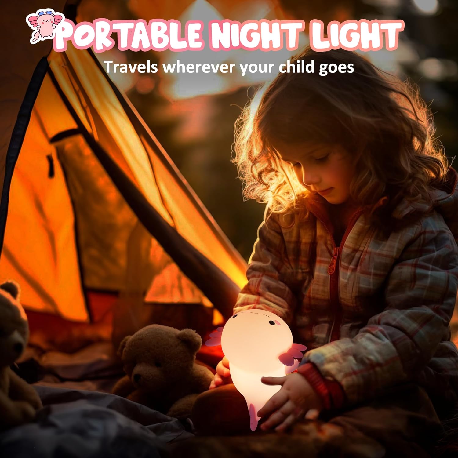 Cute Axolotl Night Light