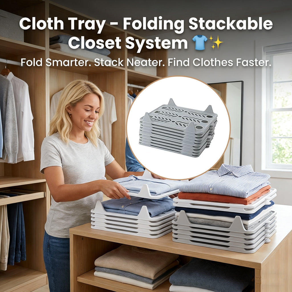 Cloth Tray – Folding Stackable Closet System👕✨