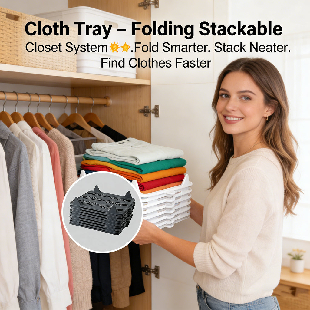 Cloth Tray – Folding Stackable Closet System👕✨