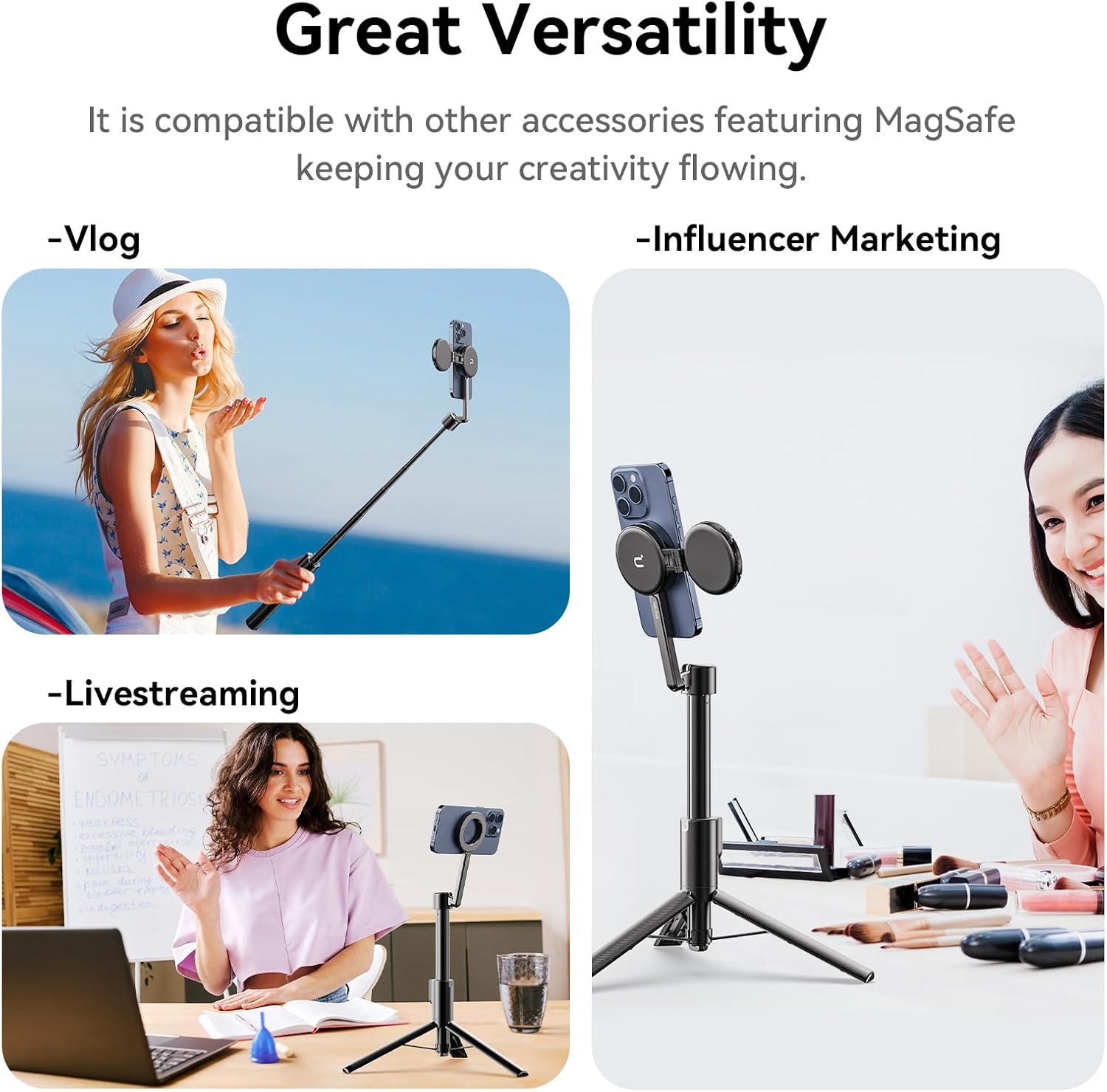 Magnetic Tripod for Mobile Phones - Capture Moments Effortlessly!