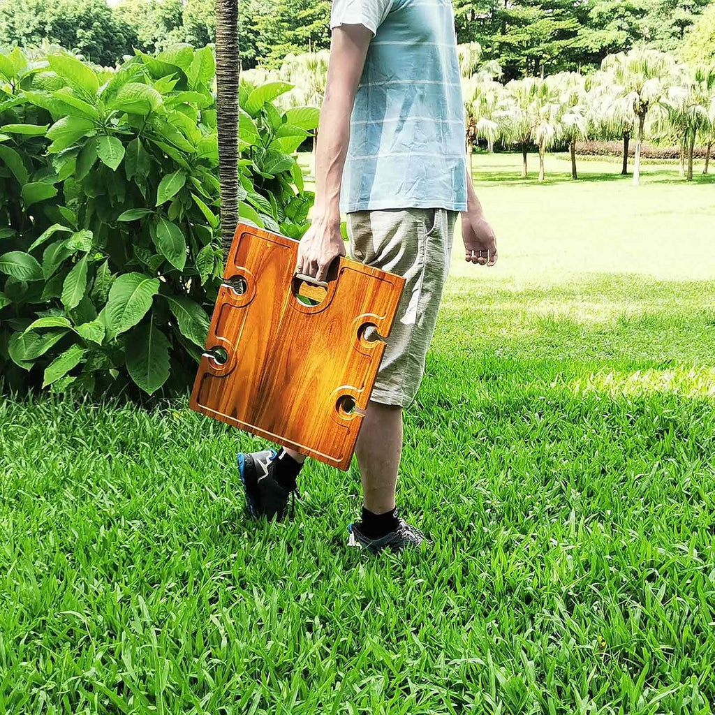 Deluxe Portable Picnic Wine Table