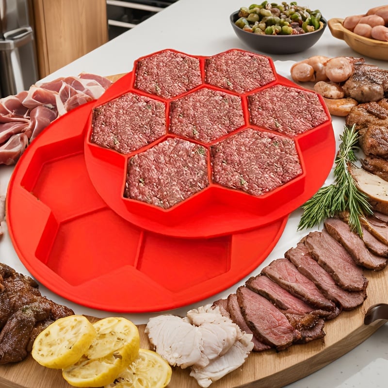 🍔 Innovative Burger Patty Press & Freezer Container