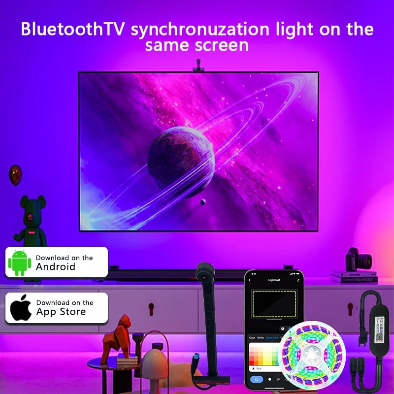 TV Backlight - Color Picker Graffiti Television Screen Synchronous Light Strip
