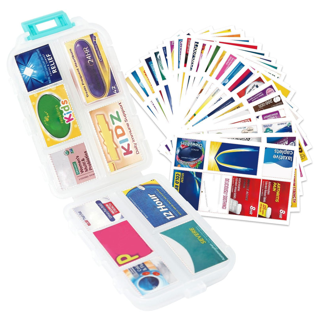 147 Pcs Medicine Labels, DIY Mini Pill Case Labels