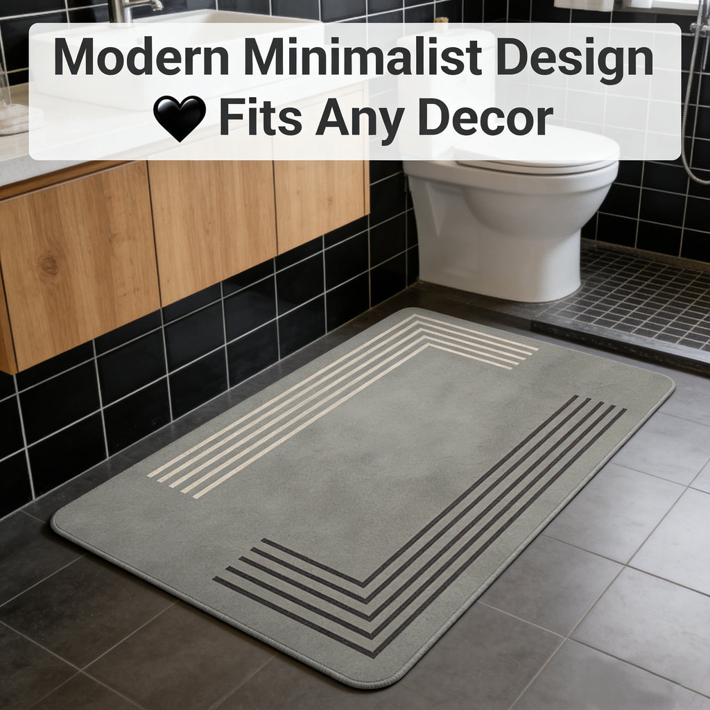 Diatomaceous Earth Shower Mat, Super Absorbent Non Slip Bath Mats, Quick Dry Bath Rug Shower Mat, Shower Rug for in Front of Bathtub Shower, Easy Care