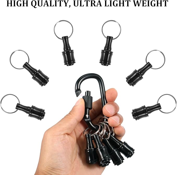 Portable 1/4 Inch Bit Holder Keychain