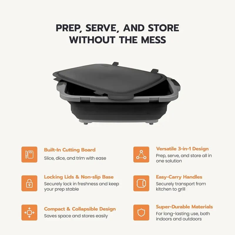 Collapsible Cutting Board with Washing Basket🥗