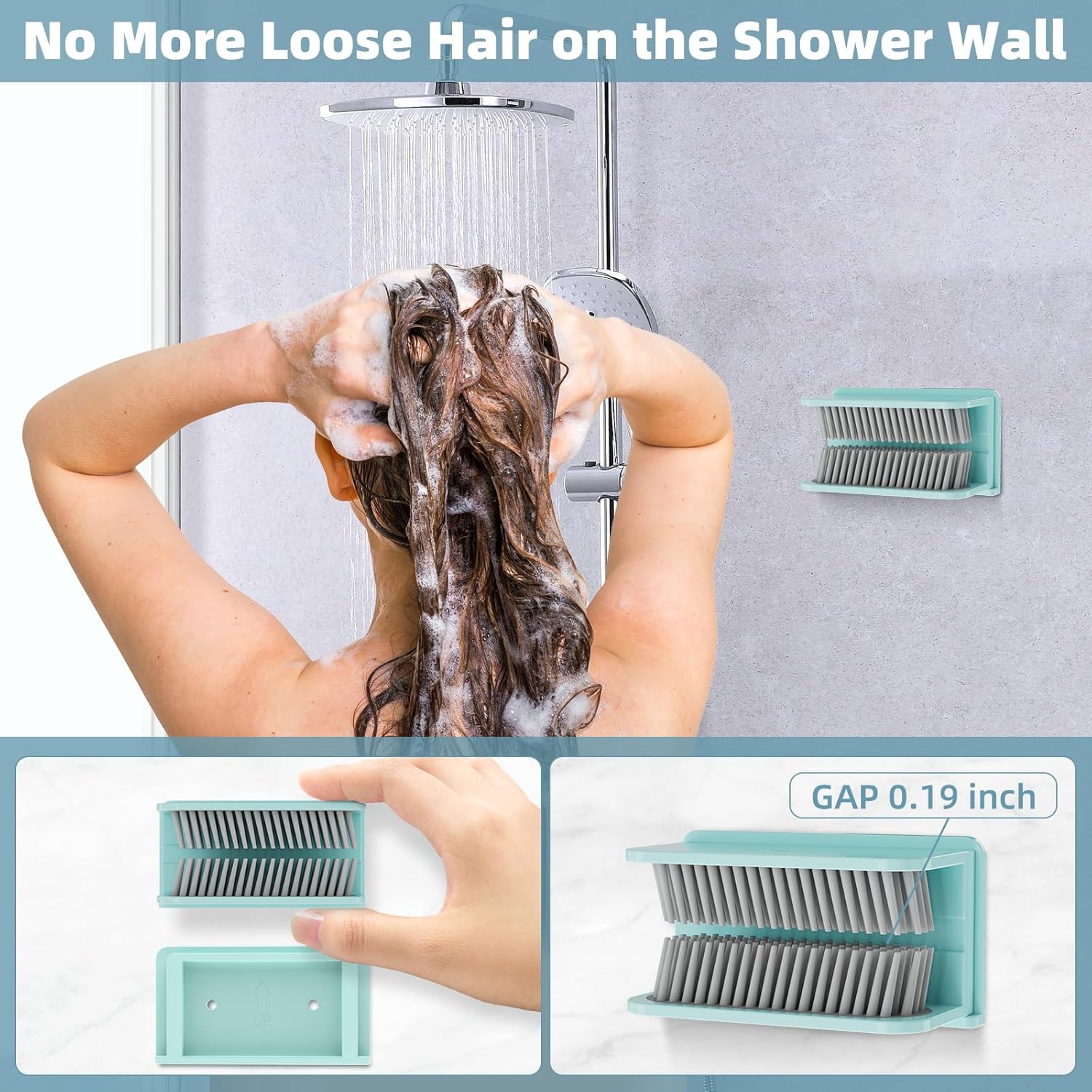 🔥HOW SALE- 49% OFF🔥Reusable Shower Wall Hair Collector