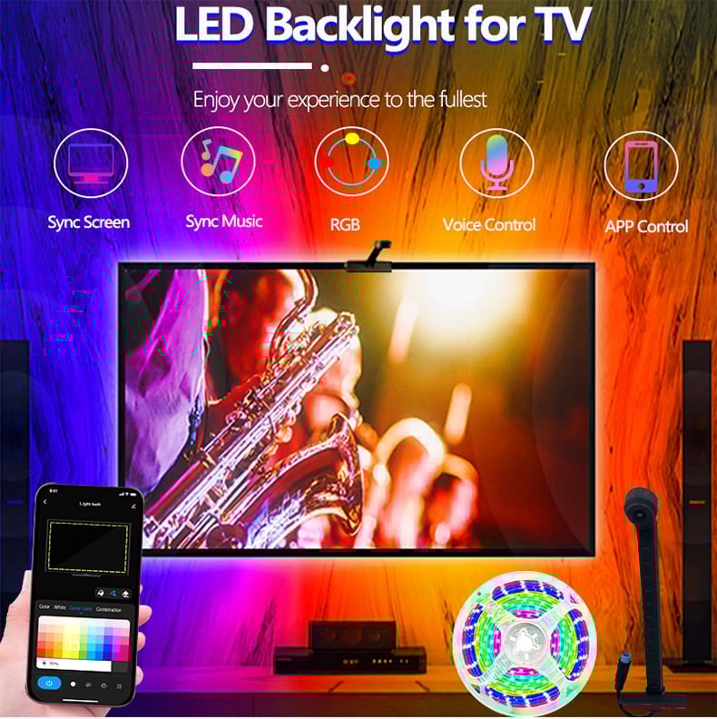 TV Backlight - Color Picker Graffiti Television Screen Synchronous Light Strip