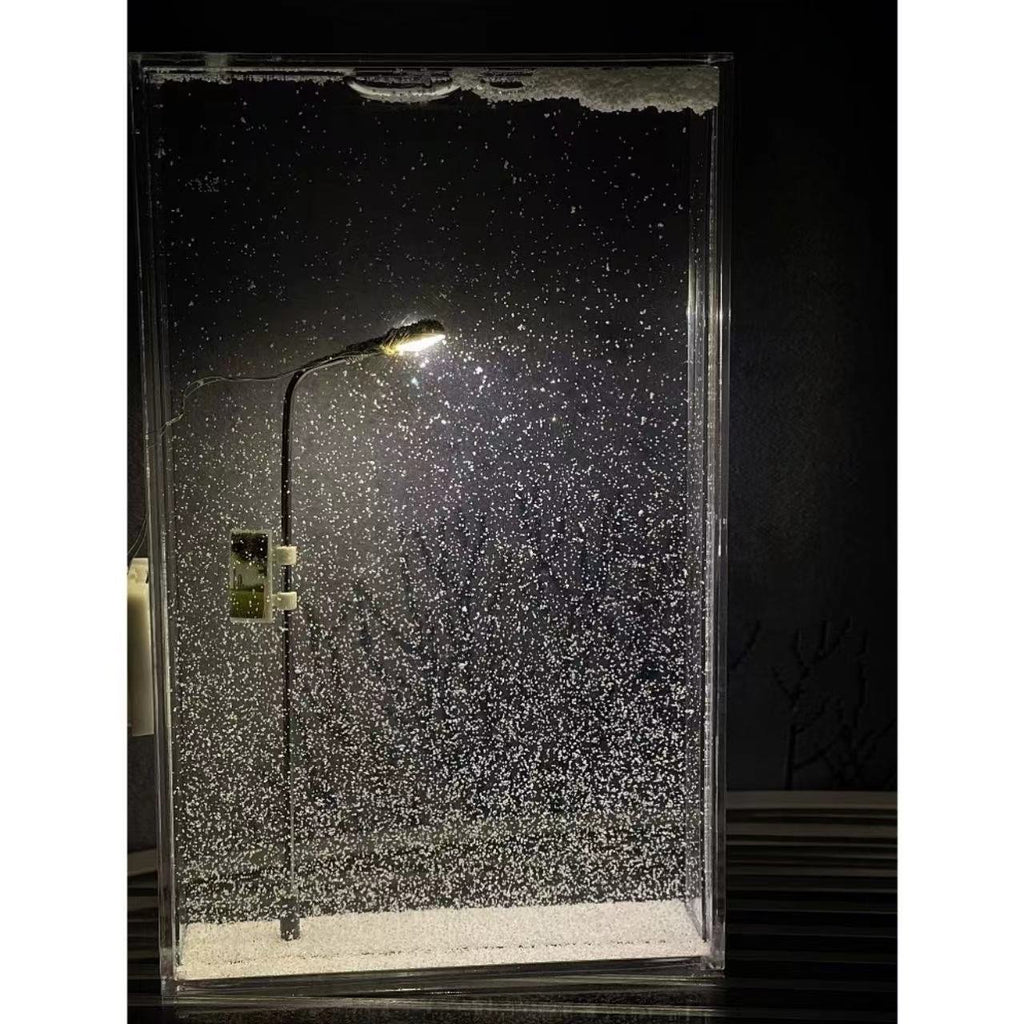 DIY quicksand snow scene night light, transparent snow scene acrylic box