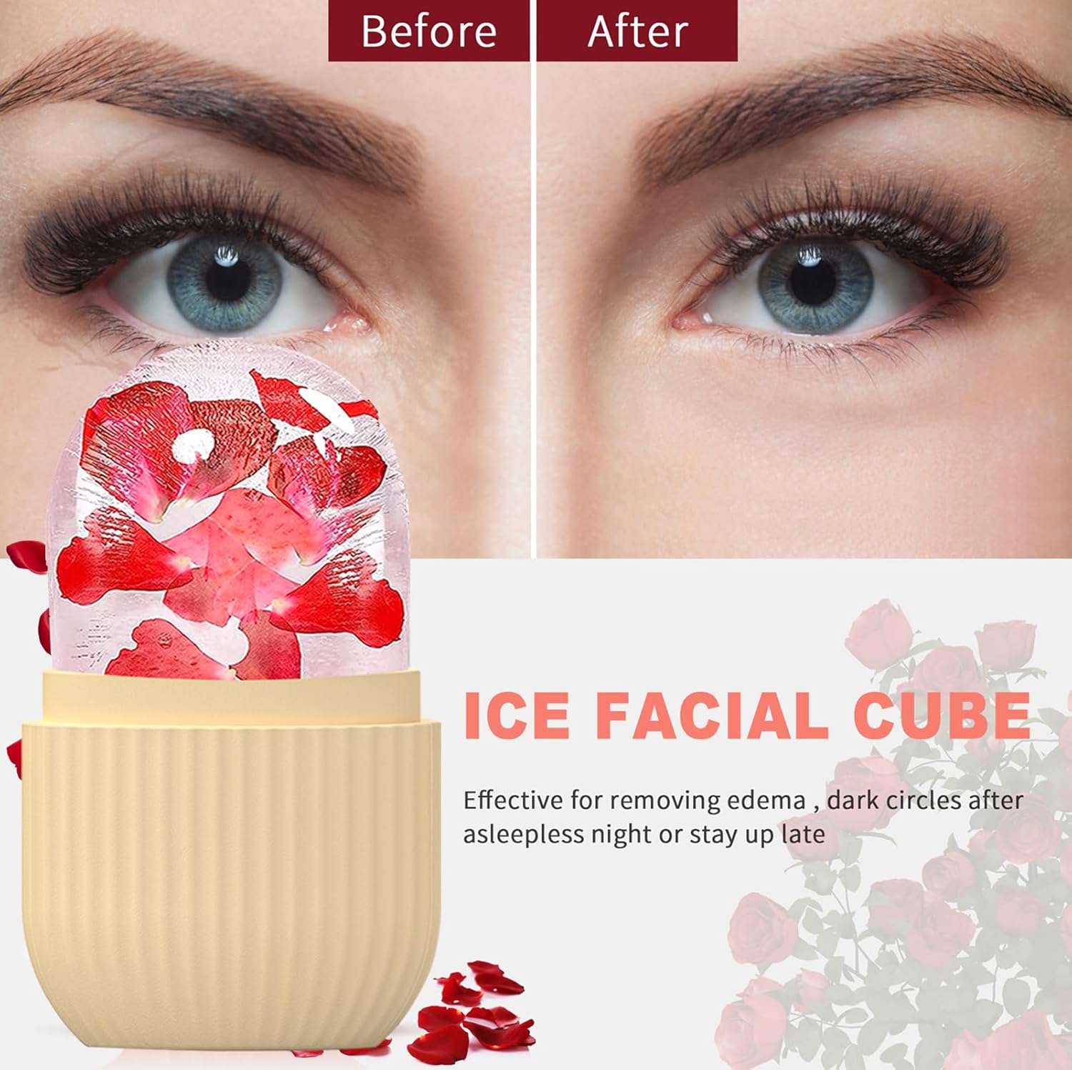 Ice Face Roller - Shrink pores, fight wrinkles, reduce puffiness, improve skin elasticity
