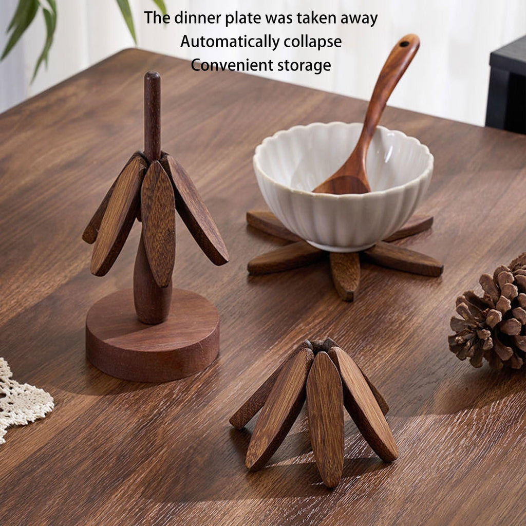 Nature's Embrace: Handcrafted Black Walnut Trivet Set – Elegant Heat Protection for Your Kitchen